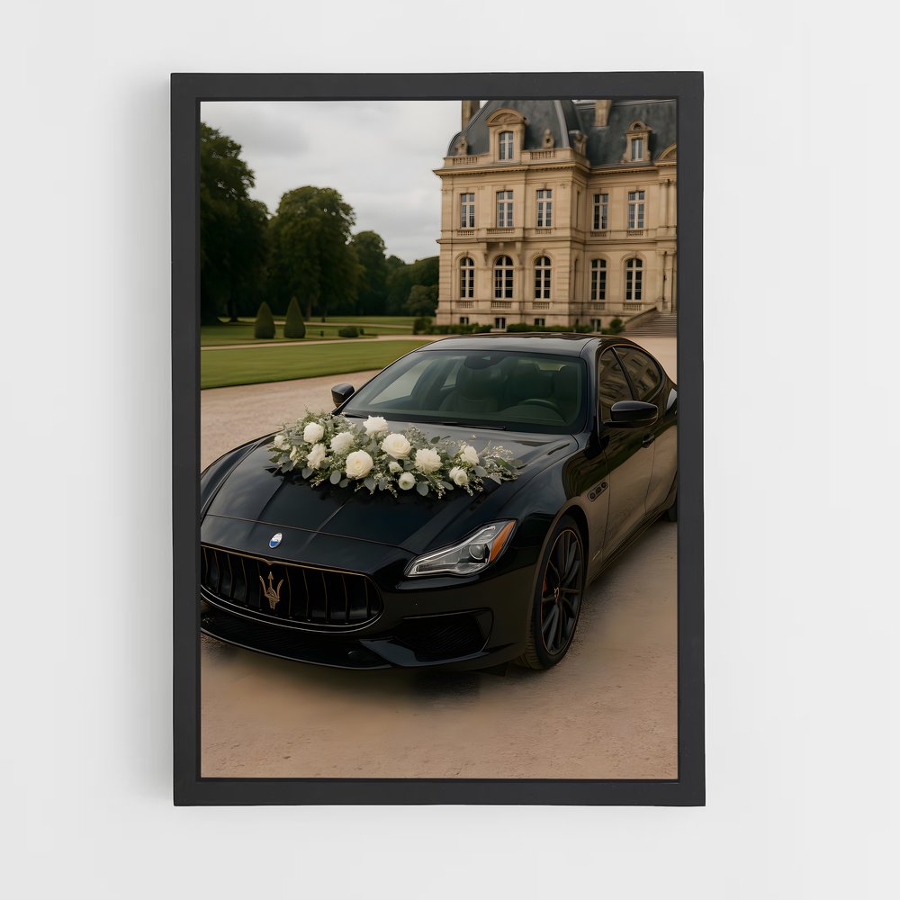 Poster Quattroporte Noir – affiche Maserati (vue 2)